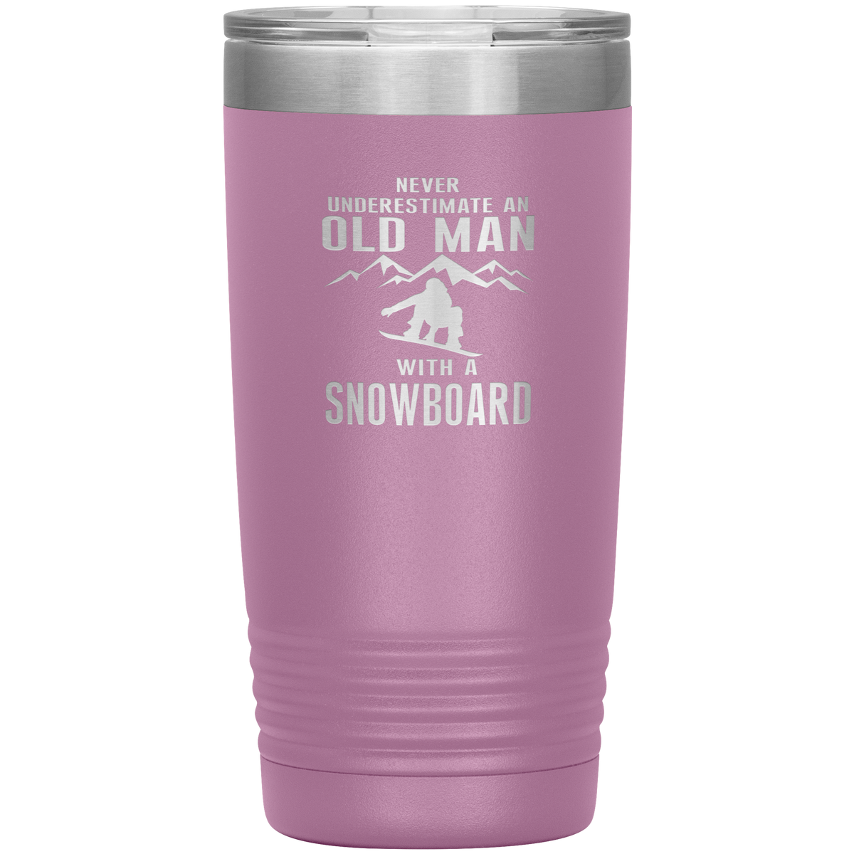 Never Underestimate An Old Man With A Snowboard 20oz Tumbler - Powderaddicts