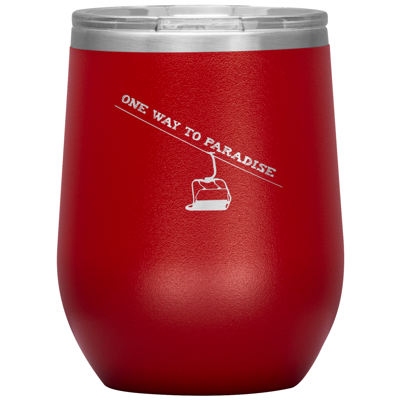 One Way To Paradise Wine 12oz Tumbler - Powderaddicts