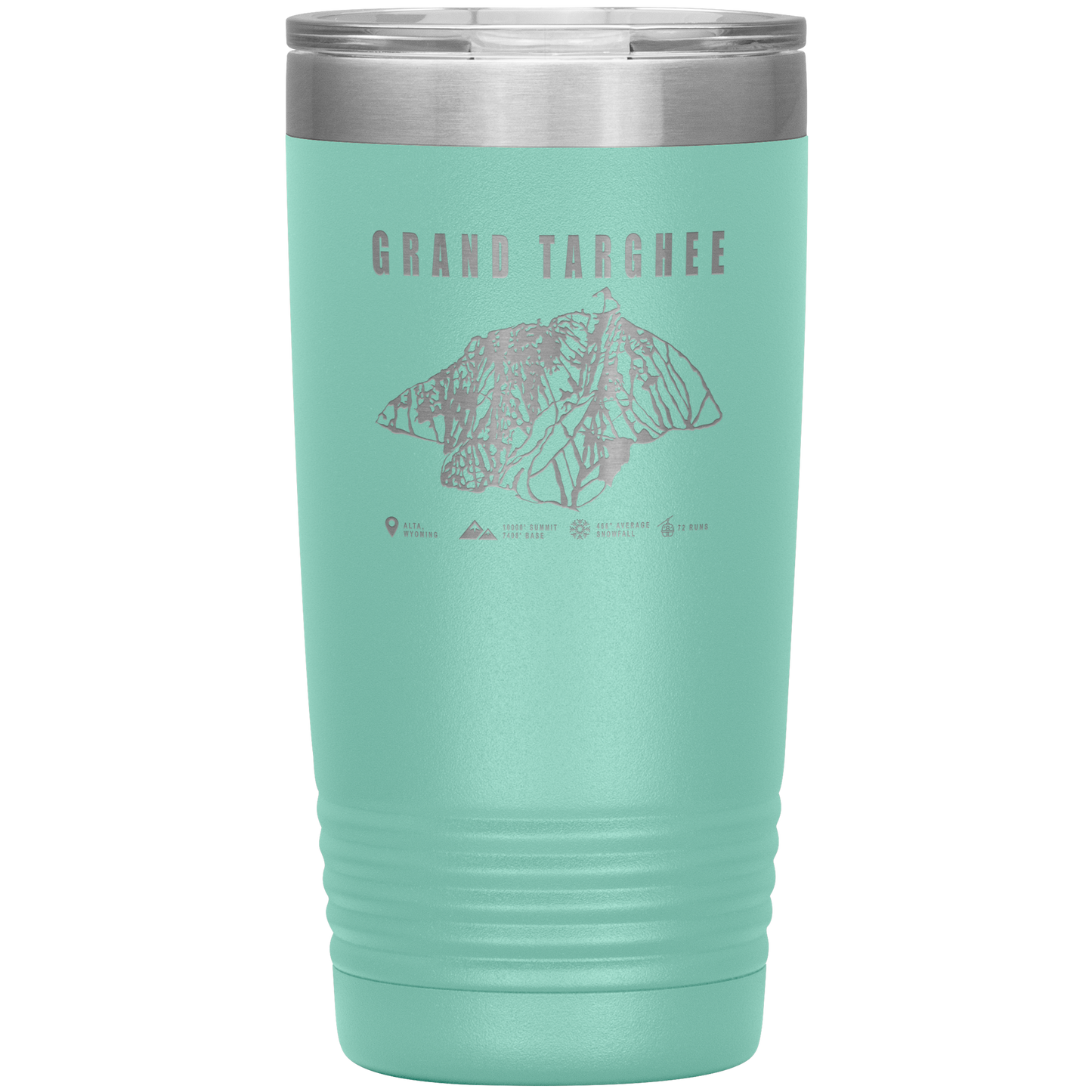 Grand Targhee Wyoming Ski Trail Map 20oz Tumbler - Powderaddicts