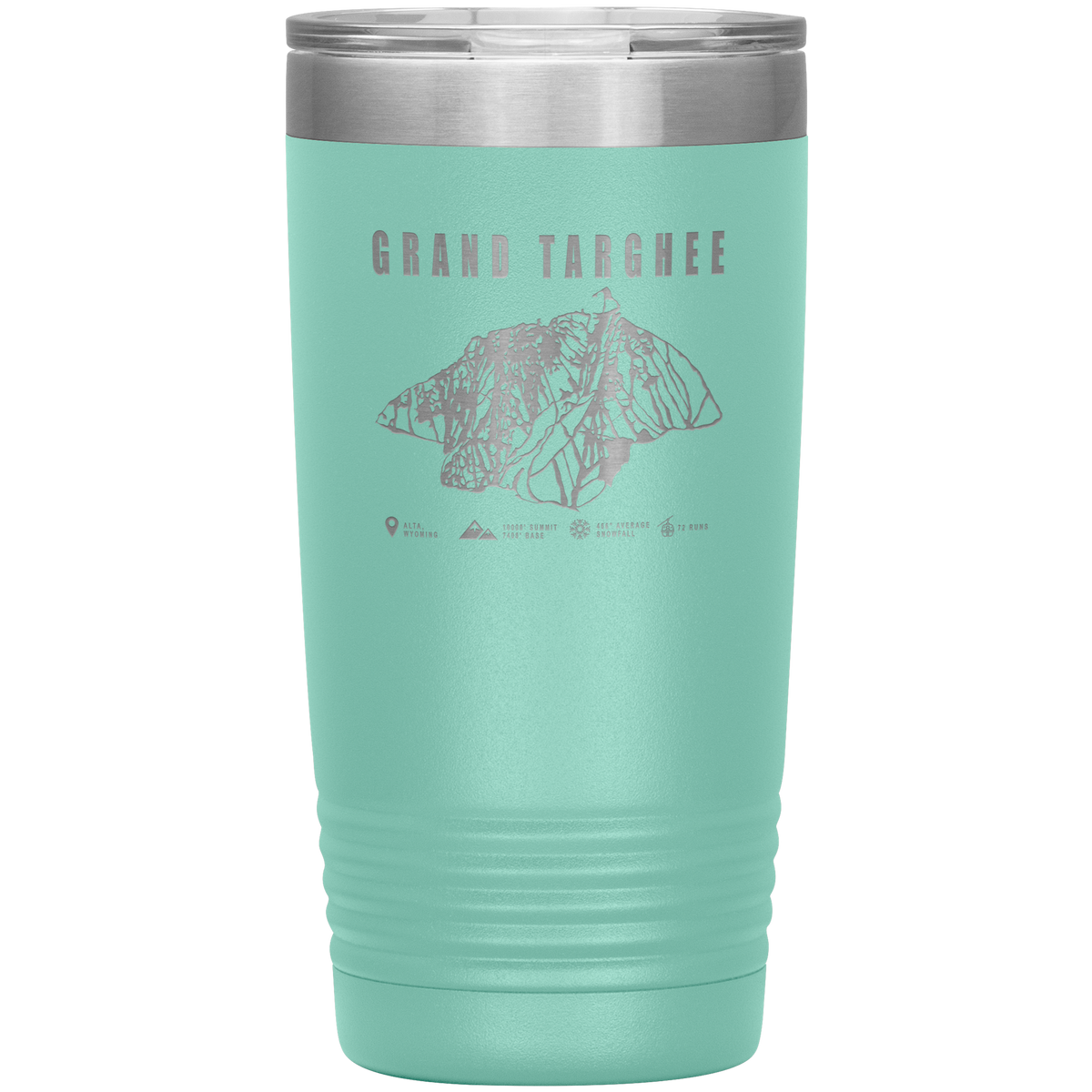 Grand Targhee Wyoming Ski Trail Map 20oz Tumbler - Powderaddicts