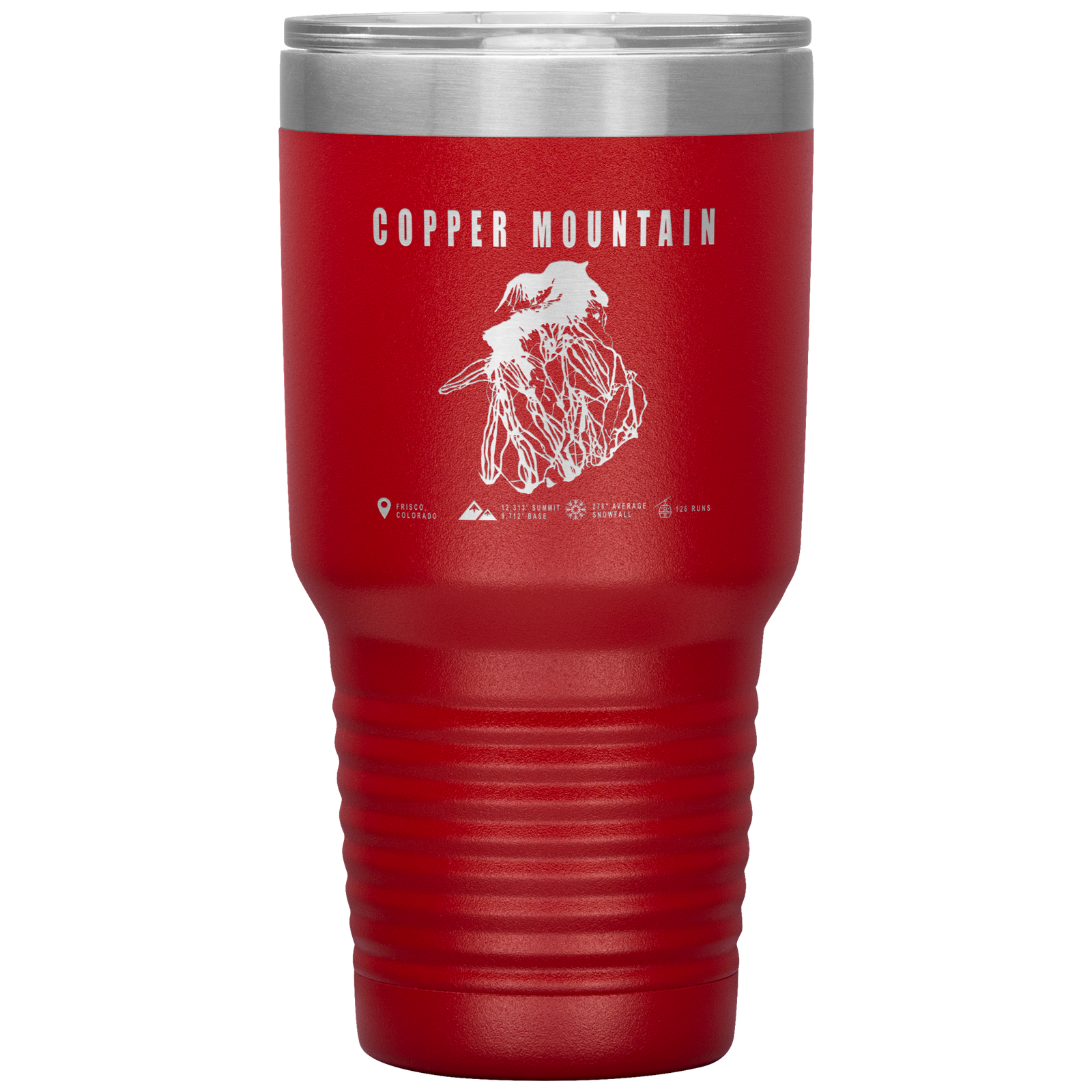 Copper Mountain Colorado Ski Trail Map 30oz Tumbler - Powderaddicts