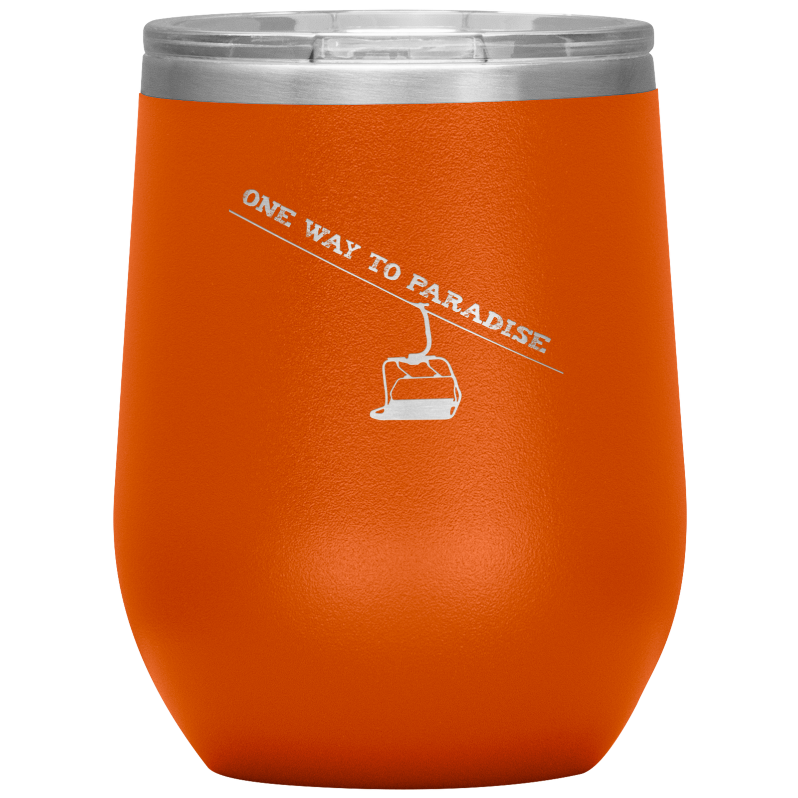 One Way To Paradise Wine 12oz Tumbler - Powderaddicts