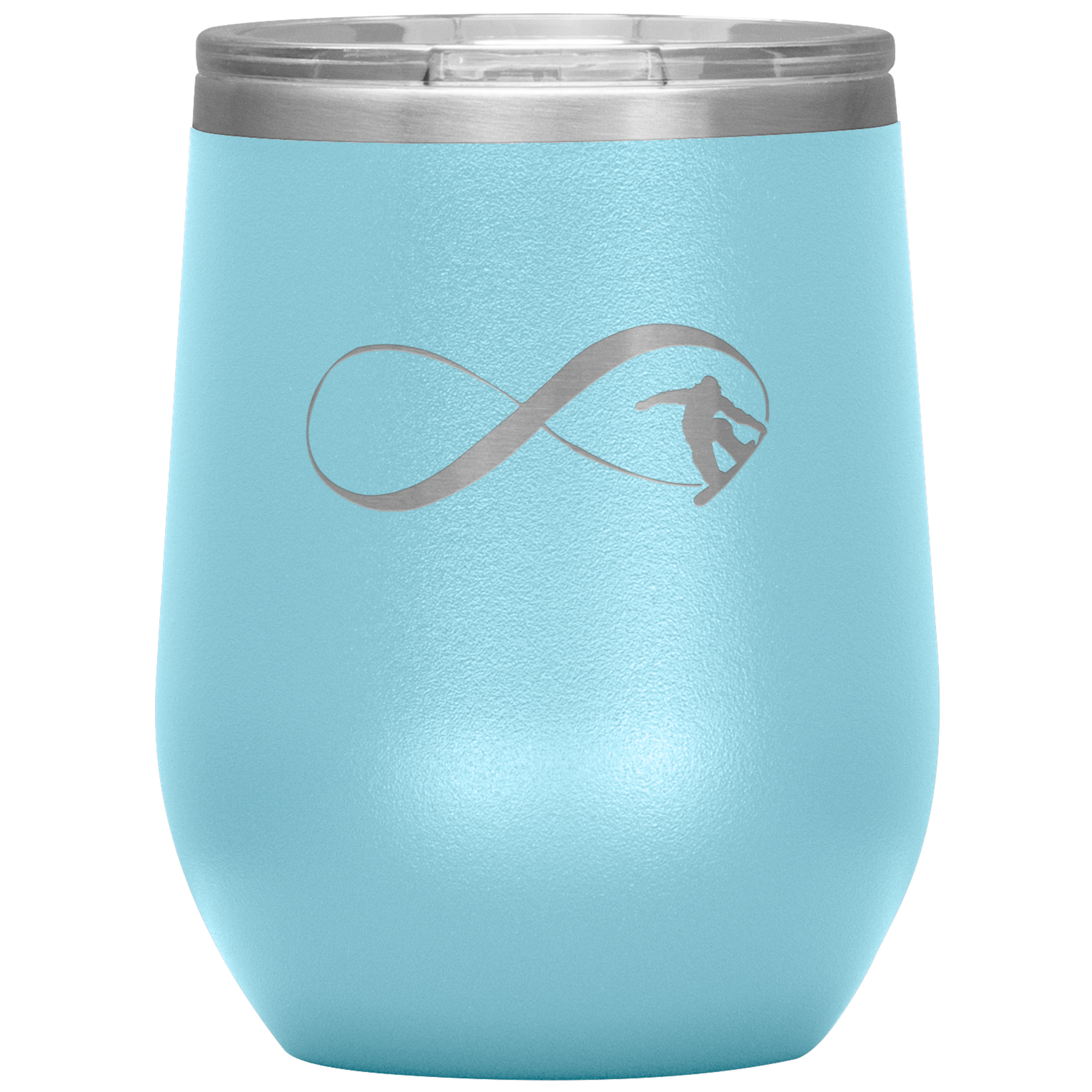 Infinity Snowboard Wine 12oz Tumbler - Powderaddicts