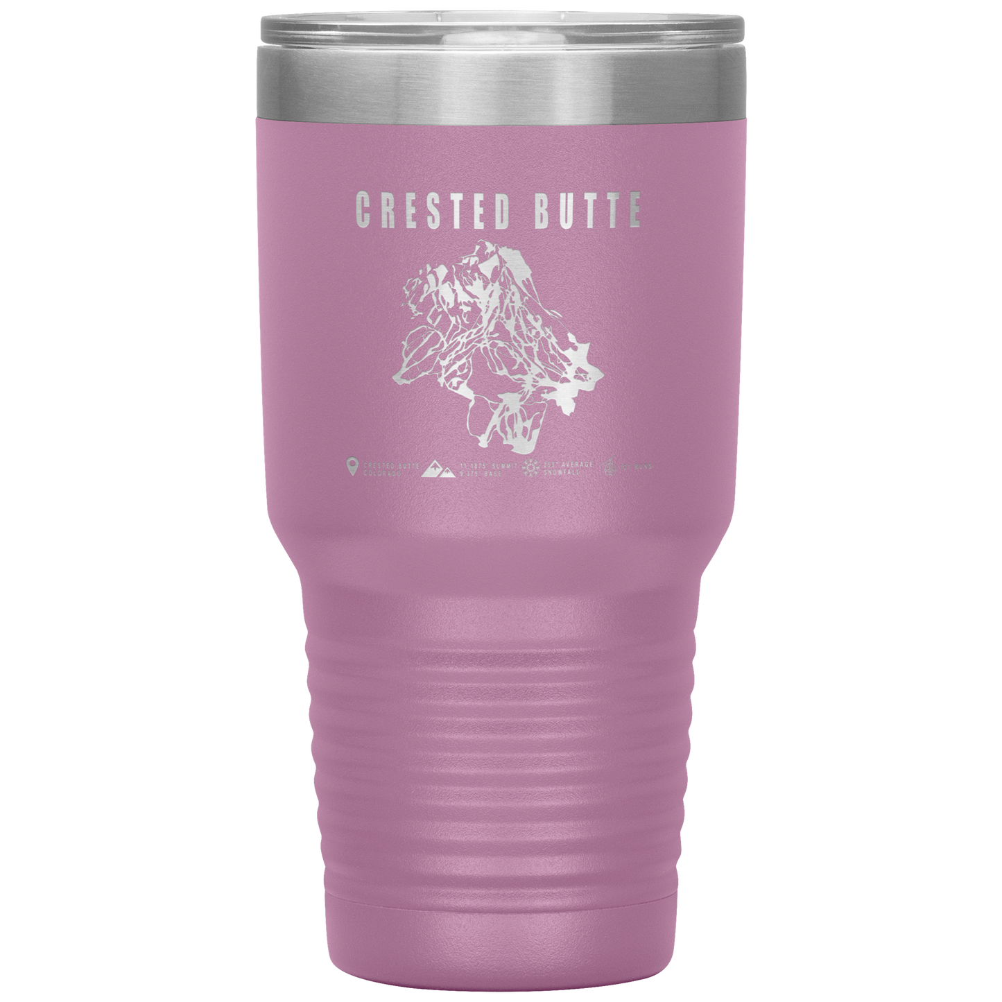 Crested Butte Colorado Ski Trail Map 30oz Tumbler - Powderaddicts