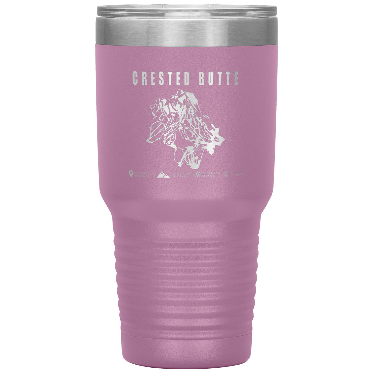 Crested Butte Colorado Ski Trail Map 30oz Tumbler - Powderaddicts