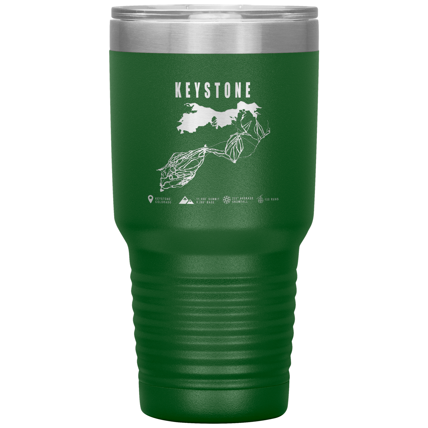 Keystone Colorado Ski Trail Map 30oz Tumbler - Powderaddicts