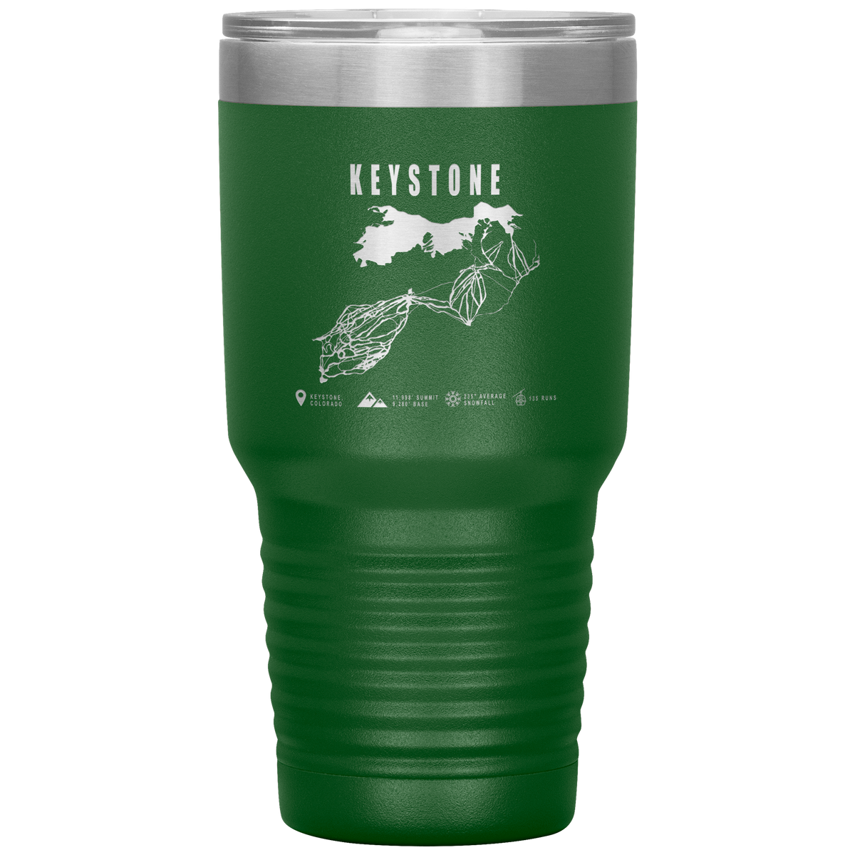 Keystone Colorado Ski Trail Map 30oz Tumbler - Powderaddicts