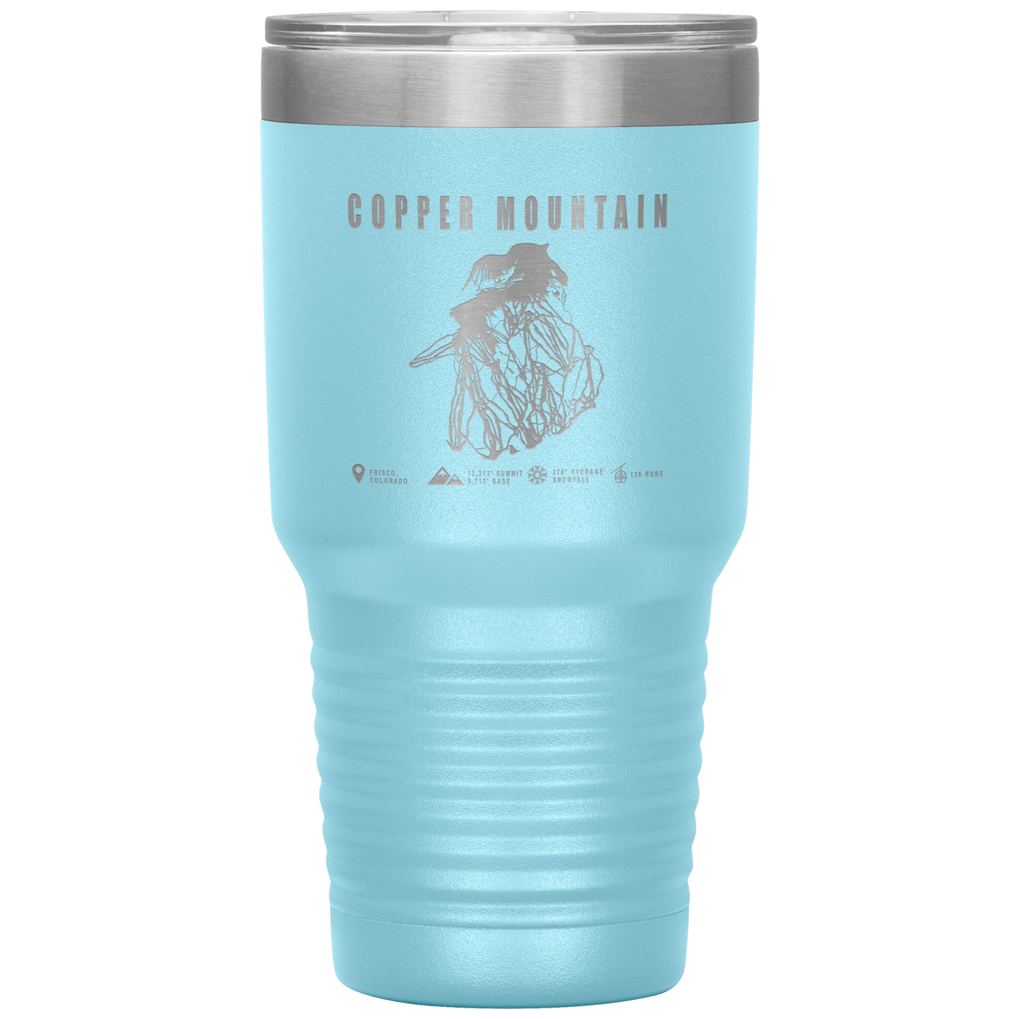 Copper Mountain Colorado Ski Trail Map 30oz Tumbler - Powderaddicts