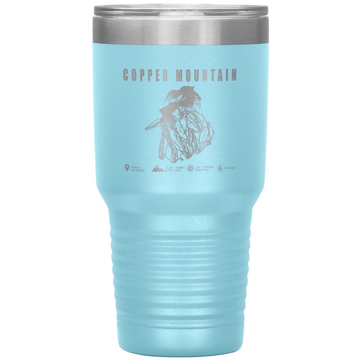 Copper Mountain Colorado Ski Trail Map 30oz Tumbler - Powderaddicts