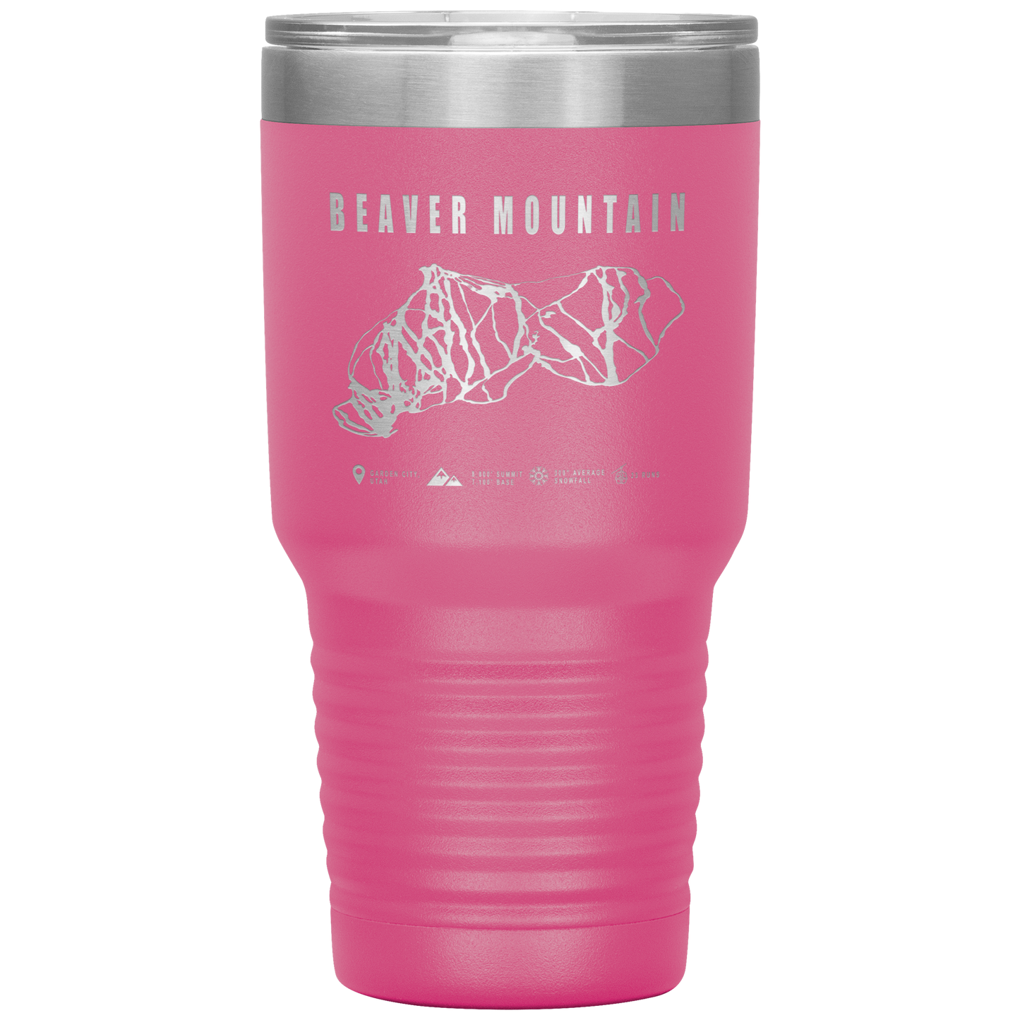Brian Head,Utah Ski Trail Map 30oz Tumbler - Powderaddicts