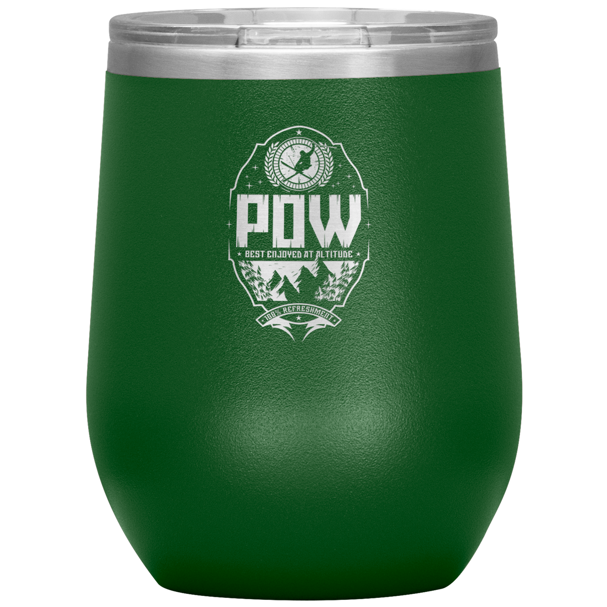 Pow Best Enjoyed At Altitude Wine 12oz Tumbler - Powderaddicts