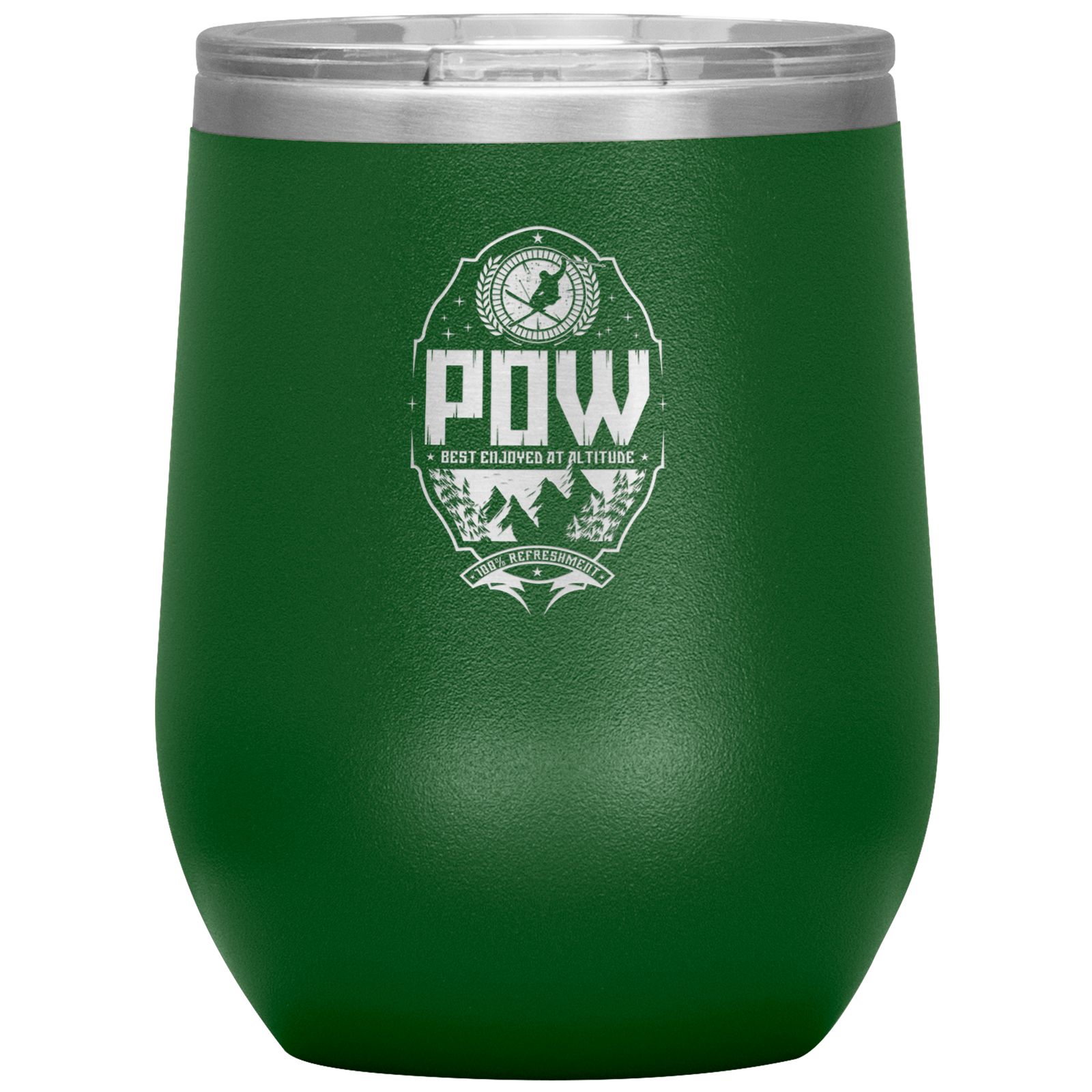 Pow Best Enjoyed At Altitude Wine 12oz Tumbler - Powderaddicts