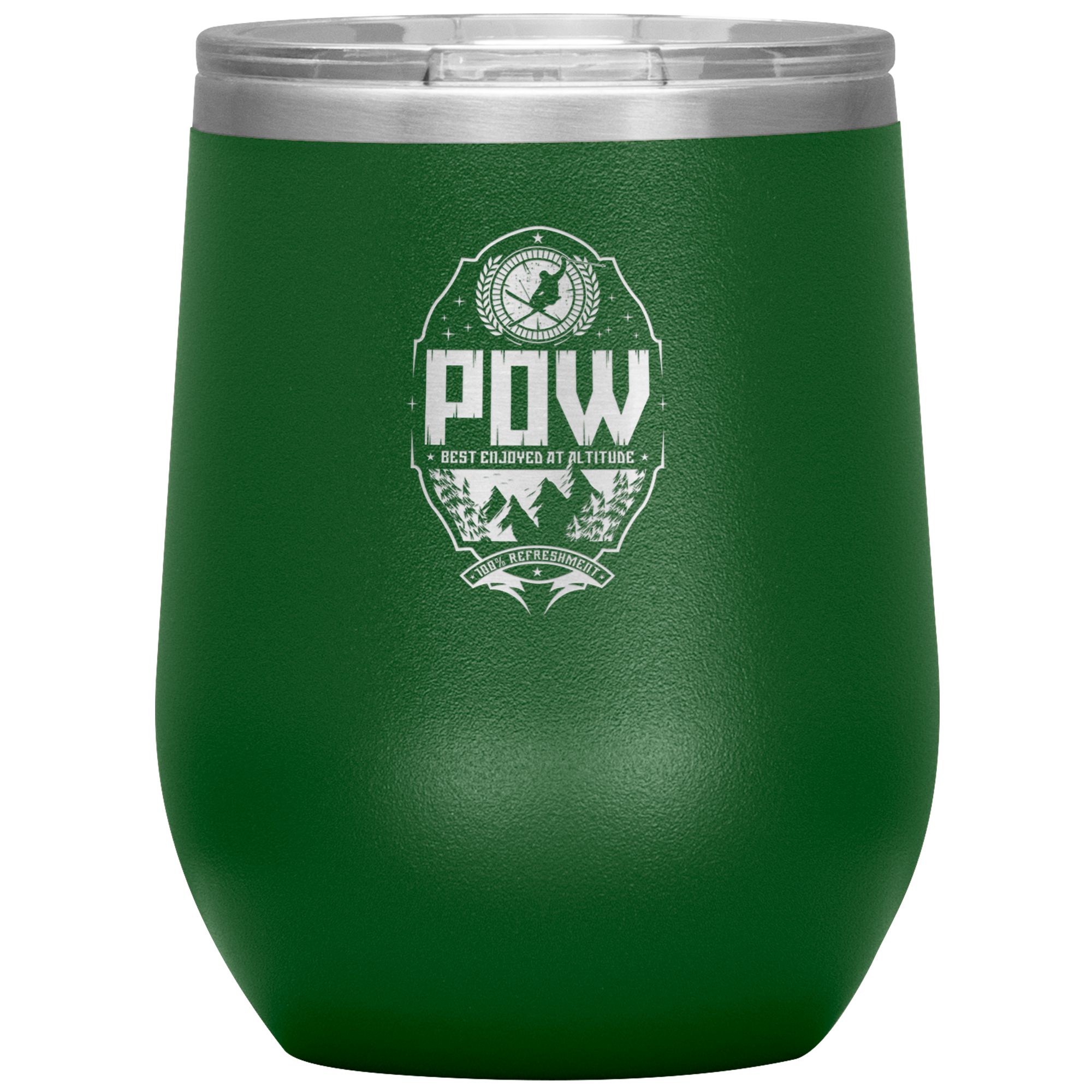 Pow Best Enjoyed At Altitude Wine 12oz Tumbler - Powderaddicts