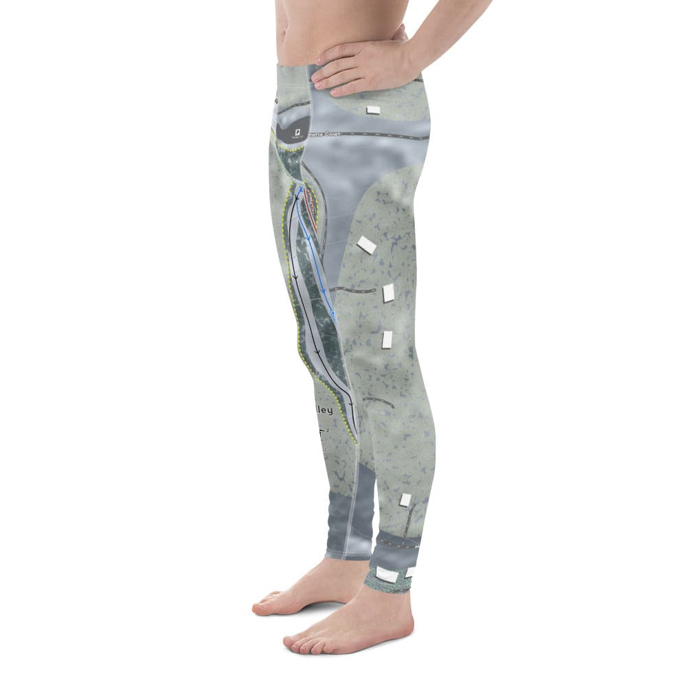 Yawgoo Valley, Rhode Island Ski Trail Map Men's Base Layer Bottom - Powderaddicts