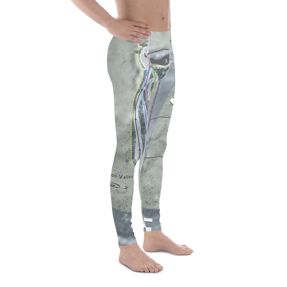 Yawgoo Valley, Rhode Island Ski Trail Map Men's Base Layer Bottom - Powderaddicts