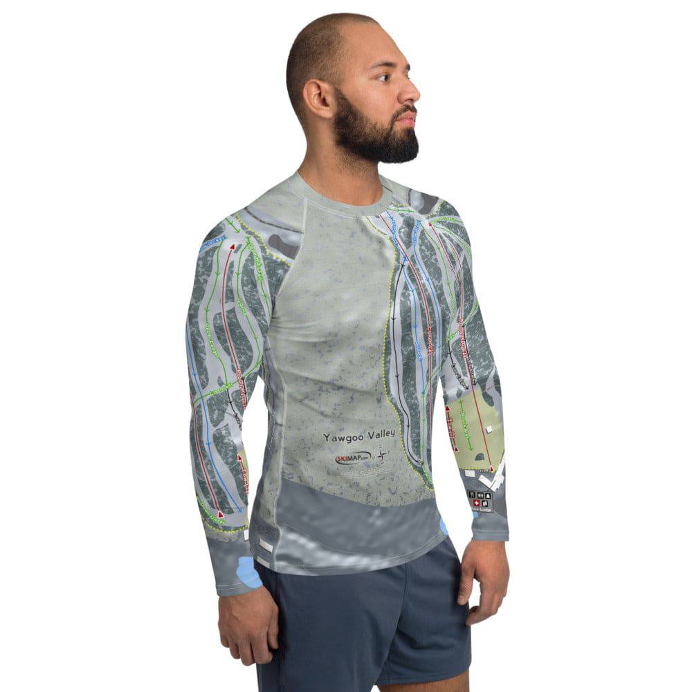 Yawgoo Valley, Rhode Island Ski Trail Map Men's Base Layer Top - Powderaddicts