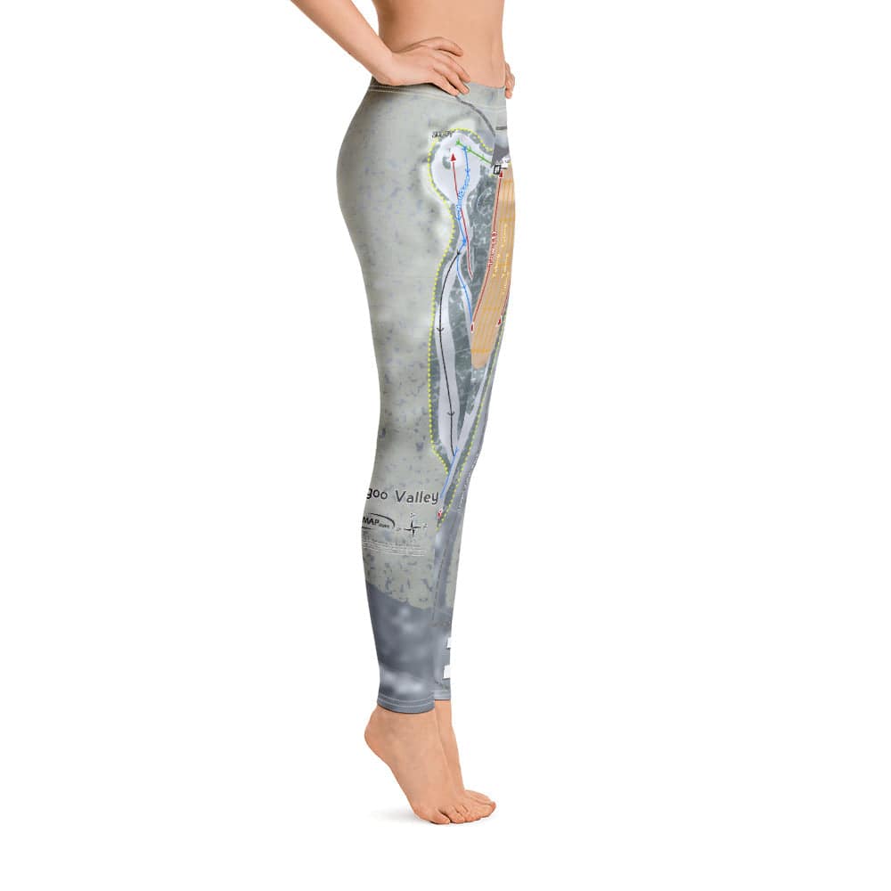 Yawgoo Valley, Rhode Island Ski Trail Map Women's Base Layer Bottom - Powderaddicts