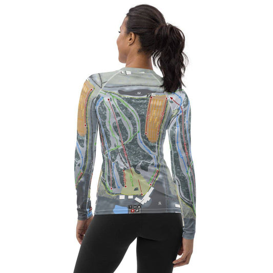 Yawgoo Valley, Rhode Island Ski Trail Map Women's Base Layer Top - Powderaddicts