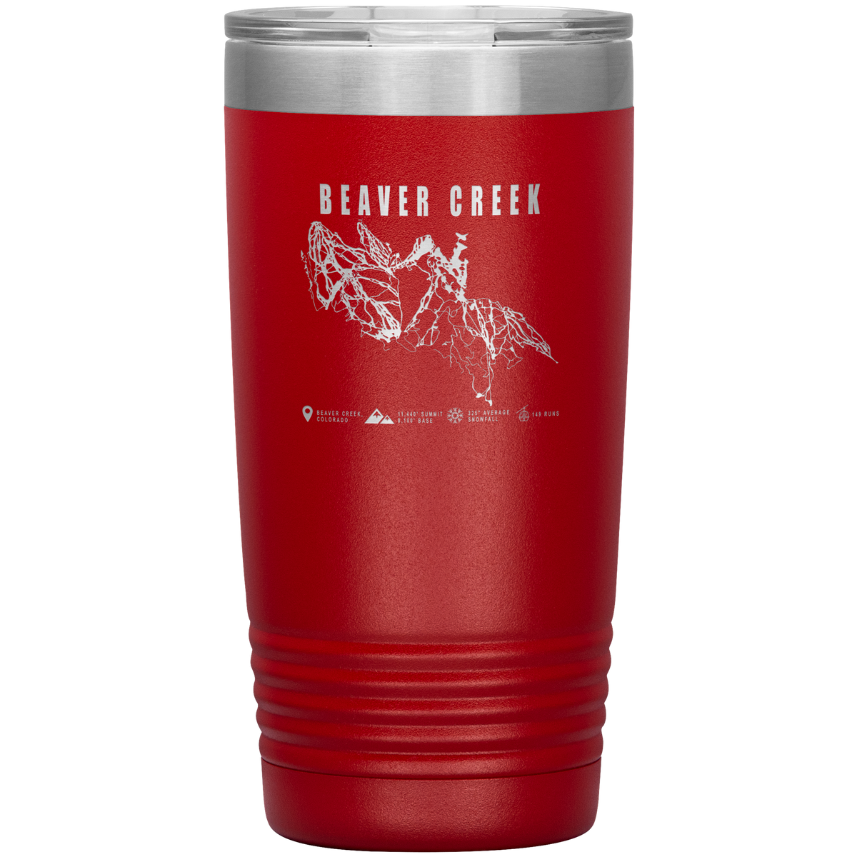 Beaver Creek Colorado Ski Trail Map 20oz Tumbler - Powderaddicts