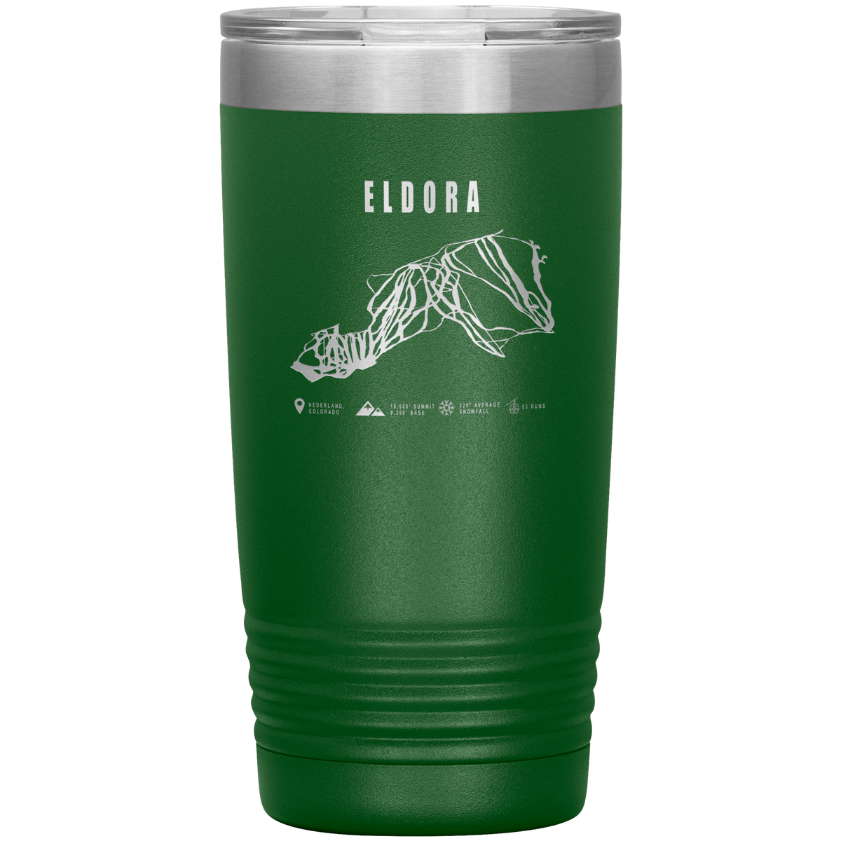Eldora Colorado Ski Trail Map 20oz Tumbler - Powderaddicts