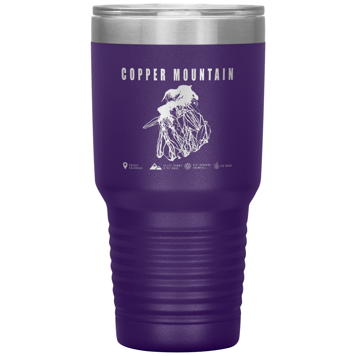 Copper Mountain Colorado Ski Trail Map 30oz Tumbler - Powderaddicts