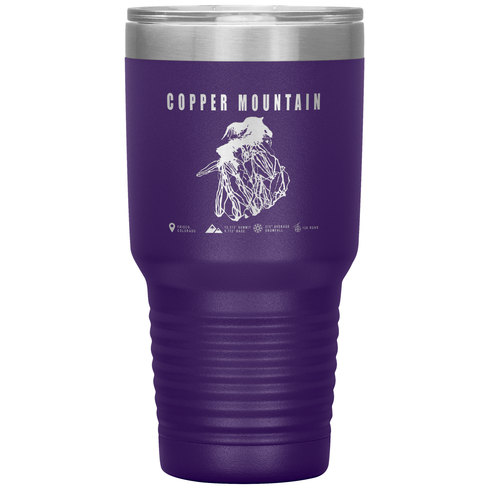 Copper Mountain Colorado Ski Trail Map 30oz Tumbler - Powderaddicts