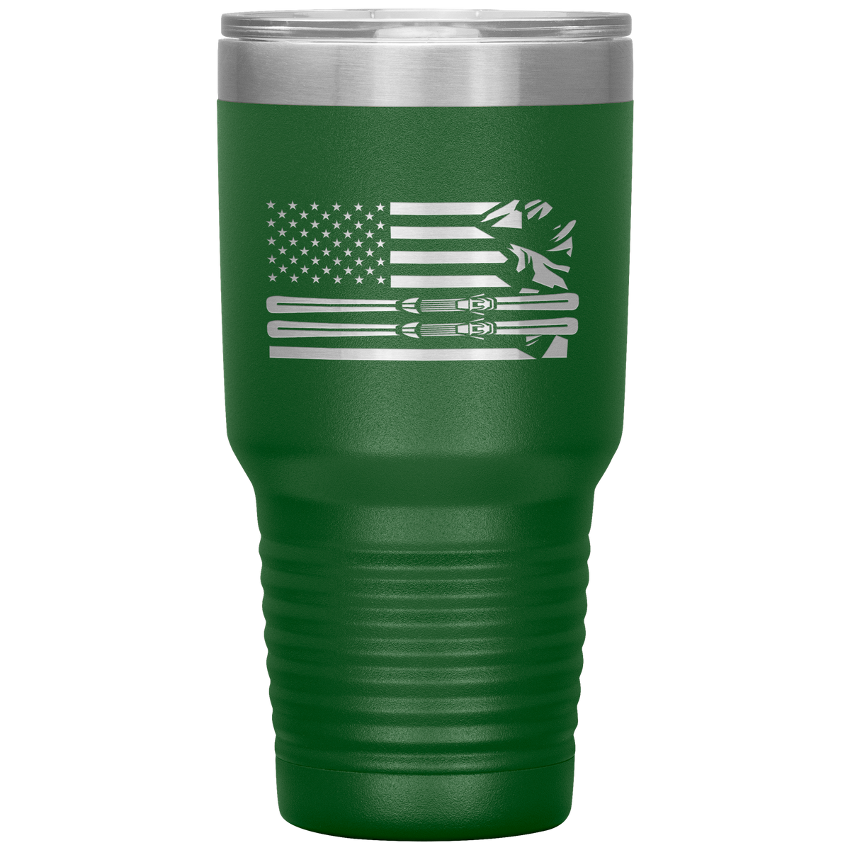 USA Ski Flag 30oz Tumbler - Powderaddicts