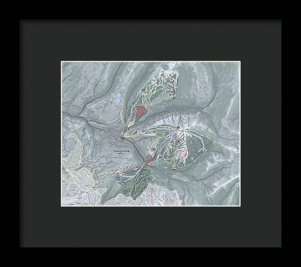 Yellowstone Club Ski Trail Map - Framed Print - Powderaddicts