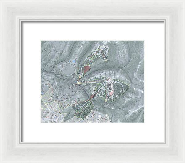 Yellowstone Club Ski Trail Map - Framed Print - Powderaddicts
