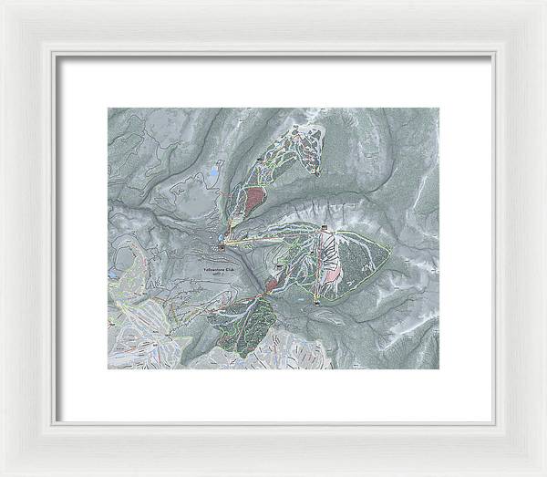 Yellowstone Club Ski Trail Map - Framed Print - Powderaddicts