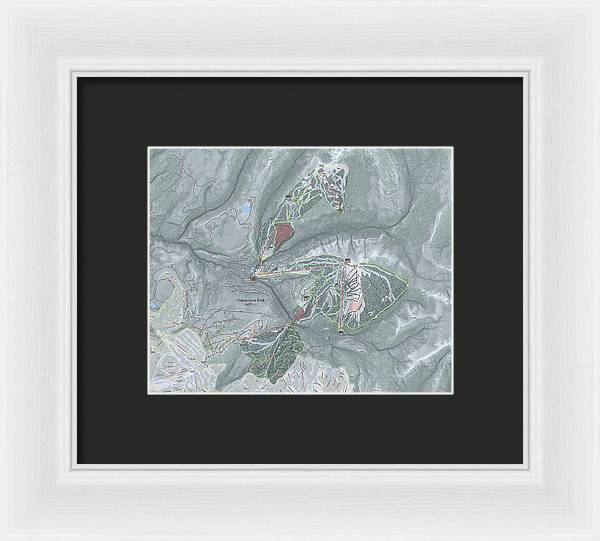 Yellowstone Club Ski Trail Map - Framed Print - Powderaddicts