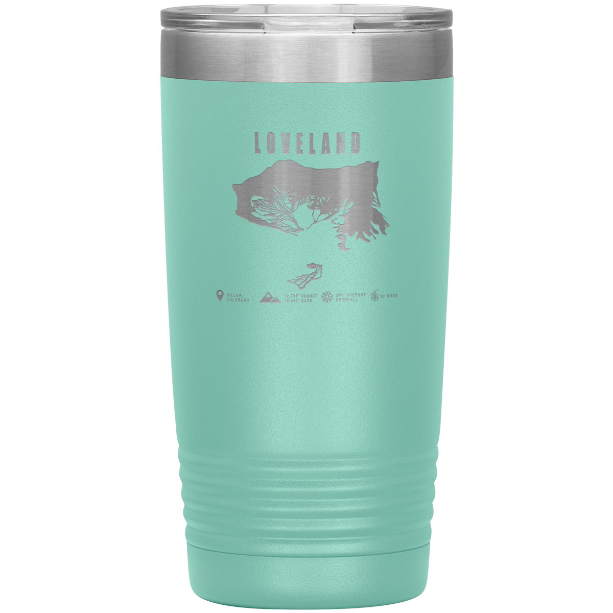 Loveland Colorado Ski Trail Map 20oz Tumbler - Powderaddicts