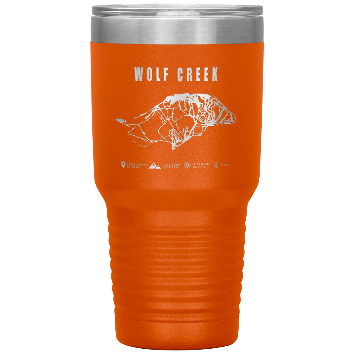 Wolf Creek Colorado Ski Trail Map 30oz Tumbler - Powderaddicts
