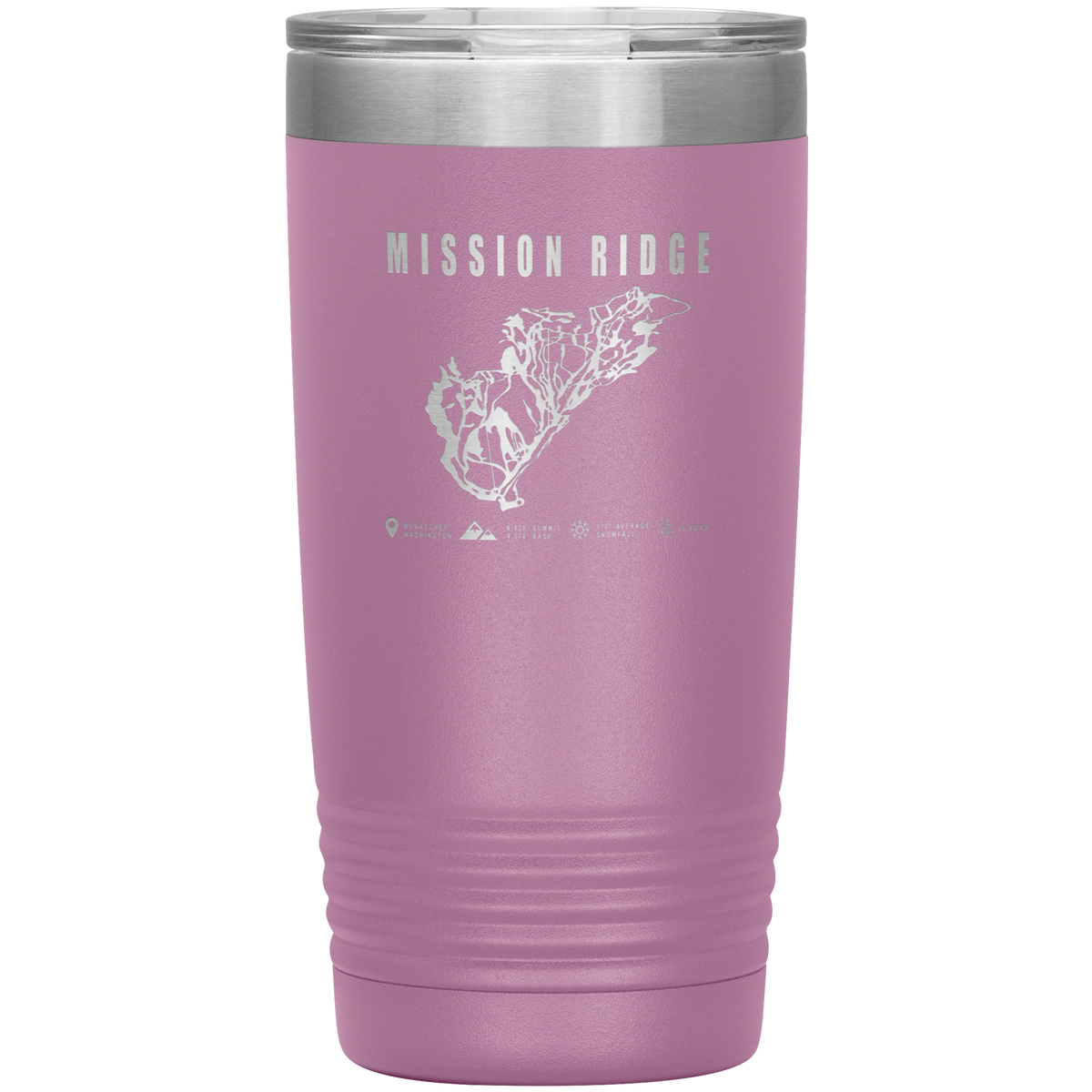 Mission Ridge, Washington Ski Trail Map 20oz Tumbler - Powderaddicts
