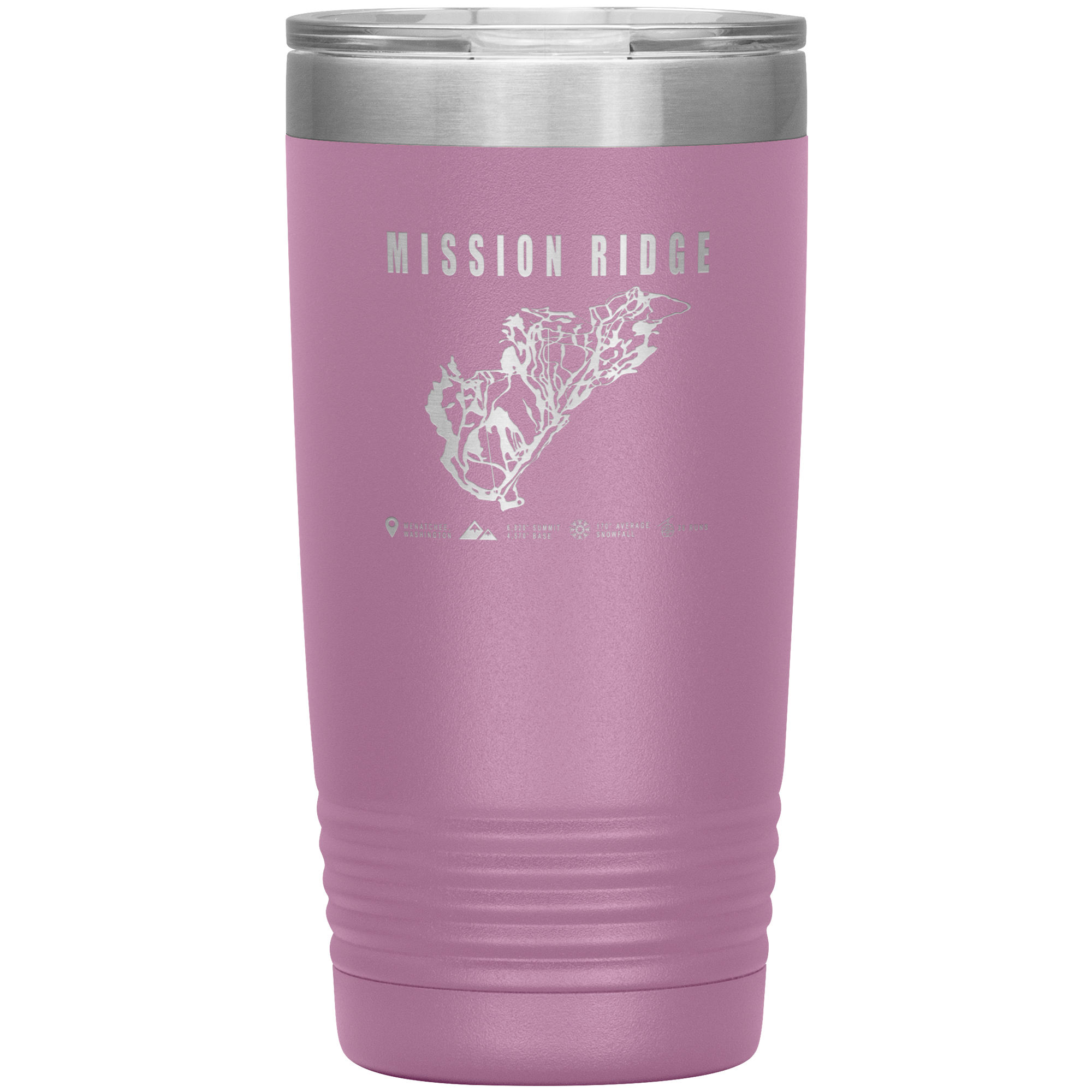 Mission Ridge, Washington Ski Trail Map 20oz Tumbler - Powderaddicts