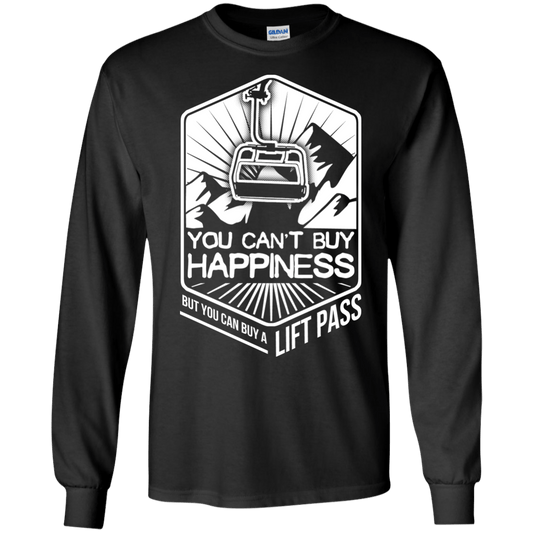 You Can't Buy Happiness But You Can Buy A Lift Pass Long Sleeves - Powderaddicts