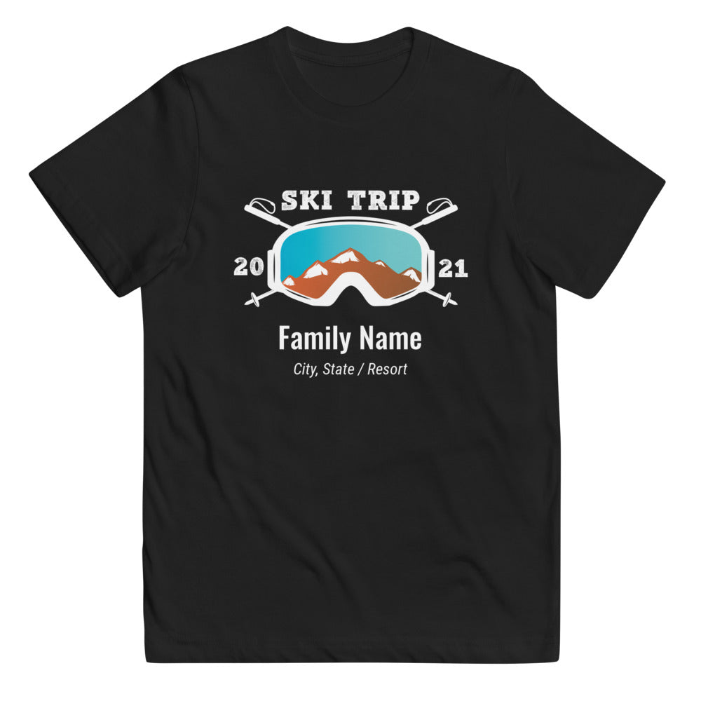 Family Ski Trip 2021 Youth jersey t-shirt - Powderaddicts