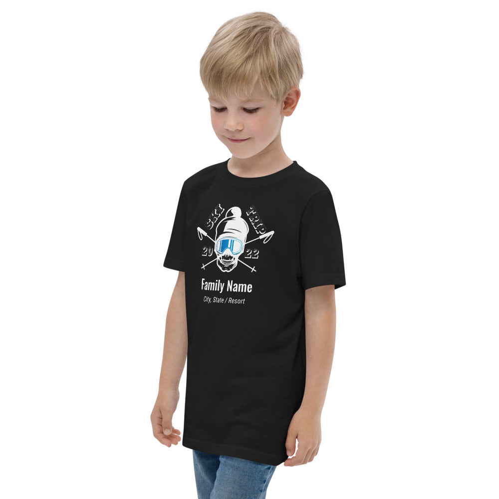 Family Ski Trip 2022 Skull Youth jersey t-shirt - Powderaddicts