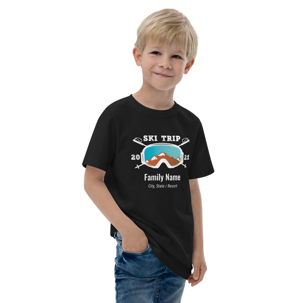 Family Ski Trip 2021 Youth jersey t-shirt - Powderaddicts