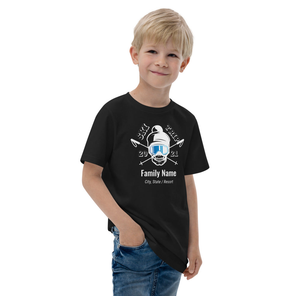 Family Ski Trip 2021 Skull Youth jersey t-shirt - Powderaddicts