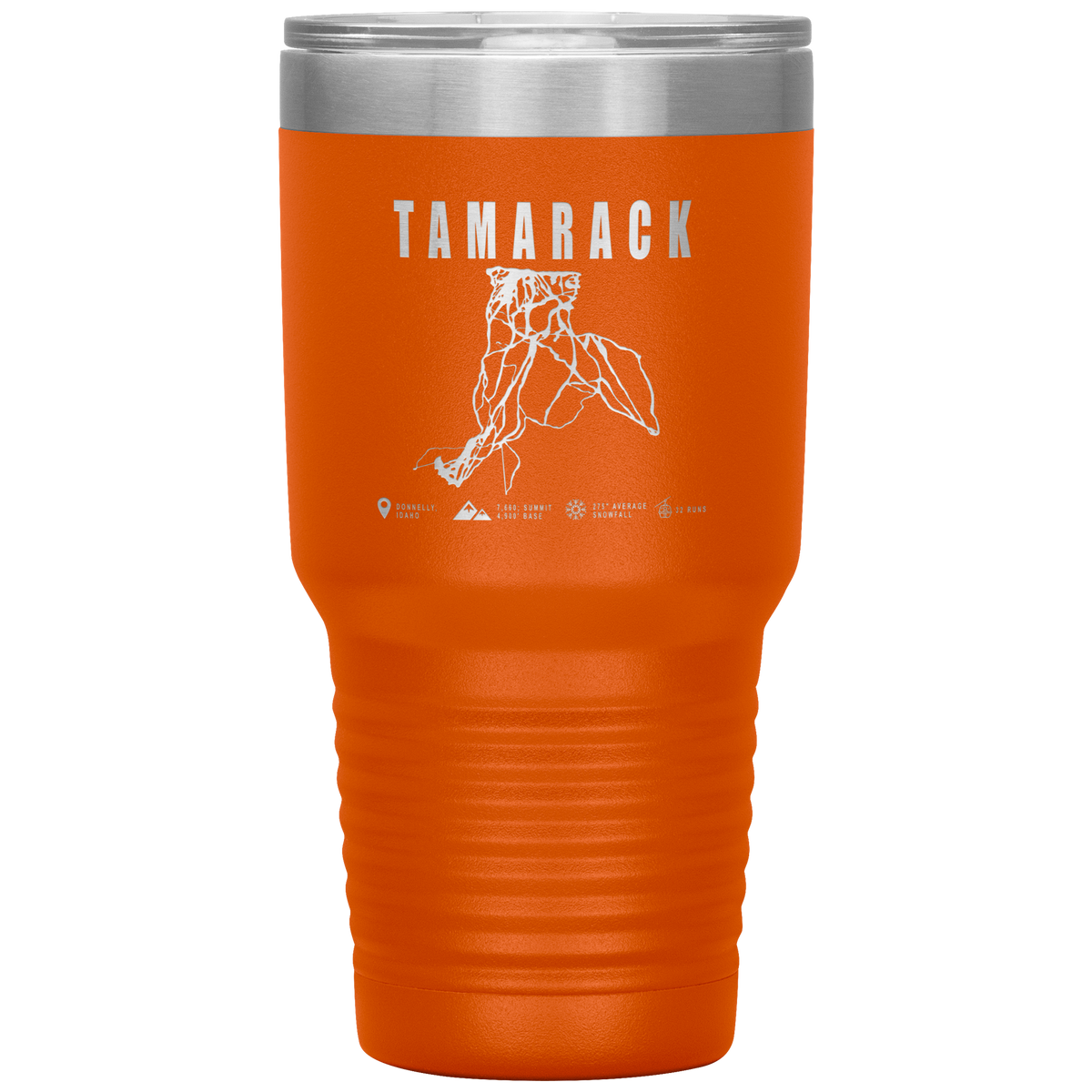 Tamarack Idaho Ski Trail Map 30oz Tumbler - Powderaddicts
