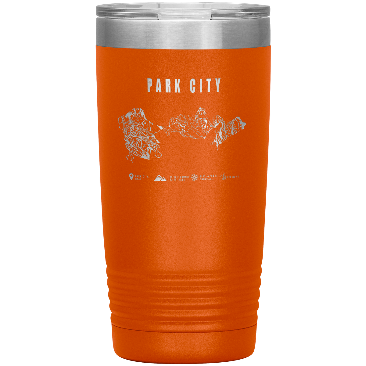 Park city,Utah Ski Trail Map 20oz Tumbler - Powderaddicts