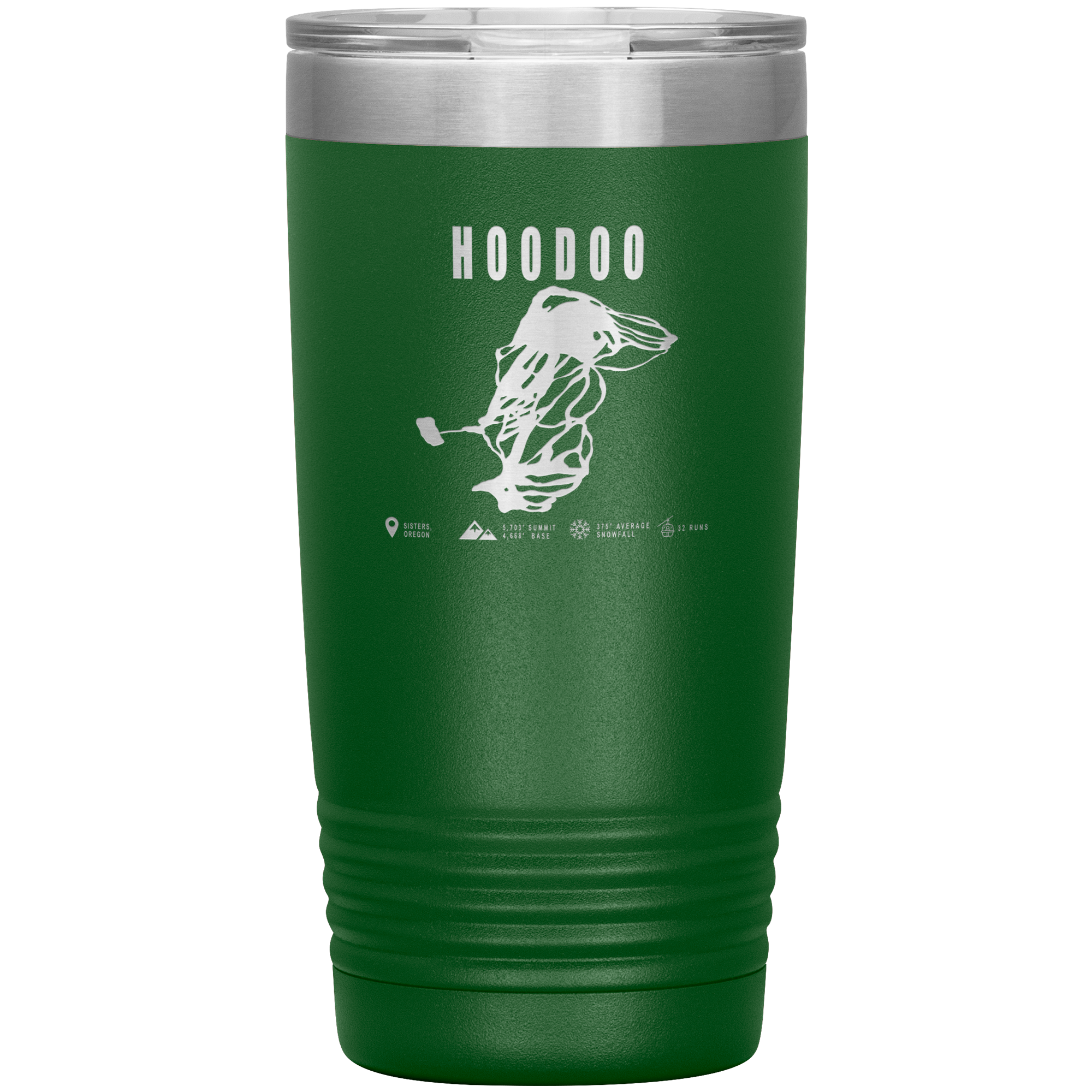 Hoodoo, Oregon Ski Trail Map 20oz Tumbler - Powderaddicts