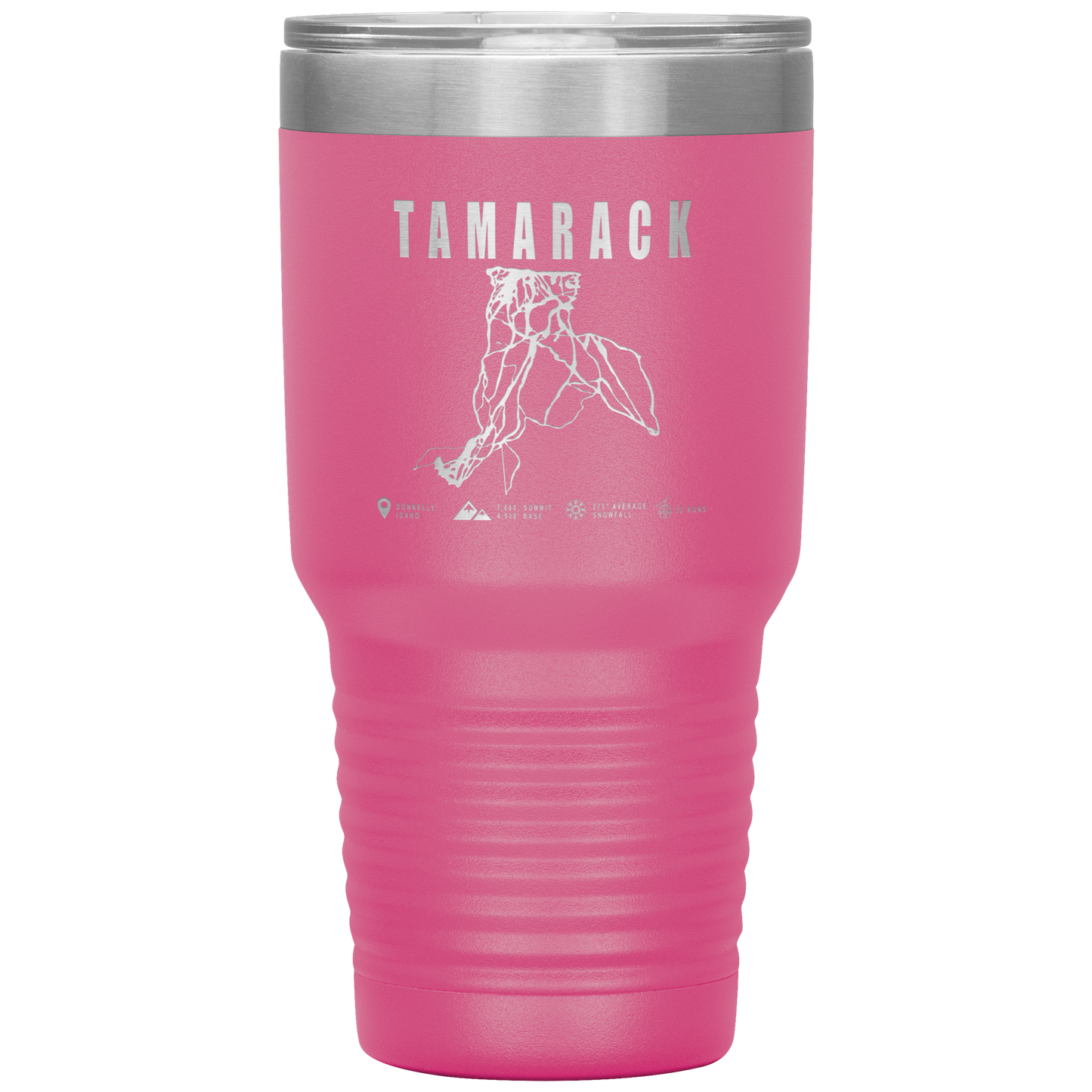 Tamarack Idaho Ski Trail Map 30oz Tumbler - Powderaddicts