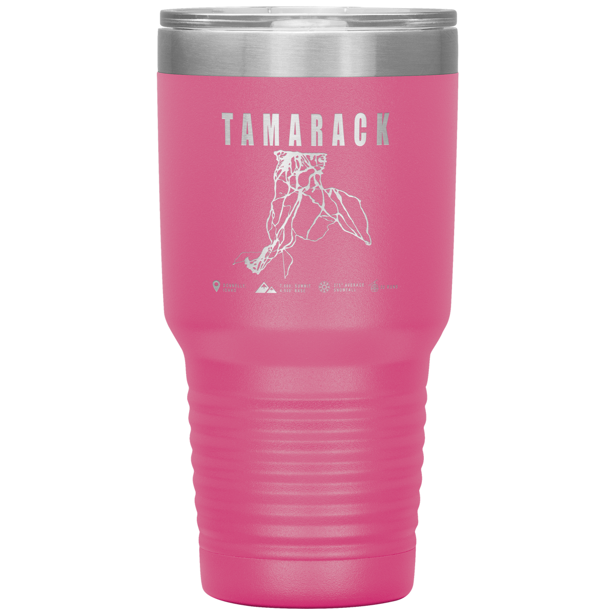 Tamarack Idaho Ski Trail Map 30oz Tumbler - Powderaddicts