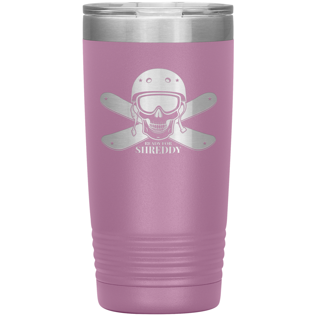 Ready For Shreddy Skeleton Skis 20oz Tumbler - Powderaddicts