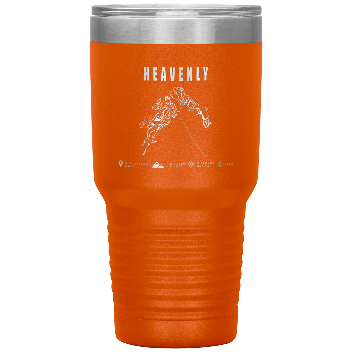 Heavenly, Nevada Ski Trail Map 30oz Tumbler - Powderaddicts