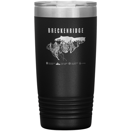 Breckenridge Colorado Ski Trail Map 20oz Tumbler - Powderaddicts