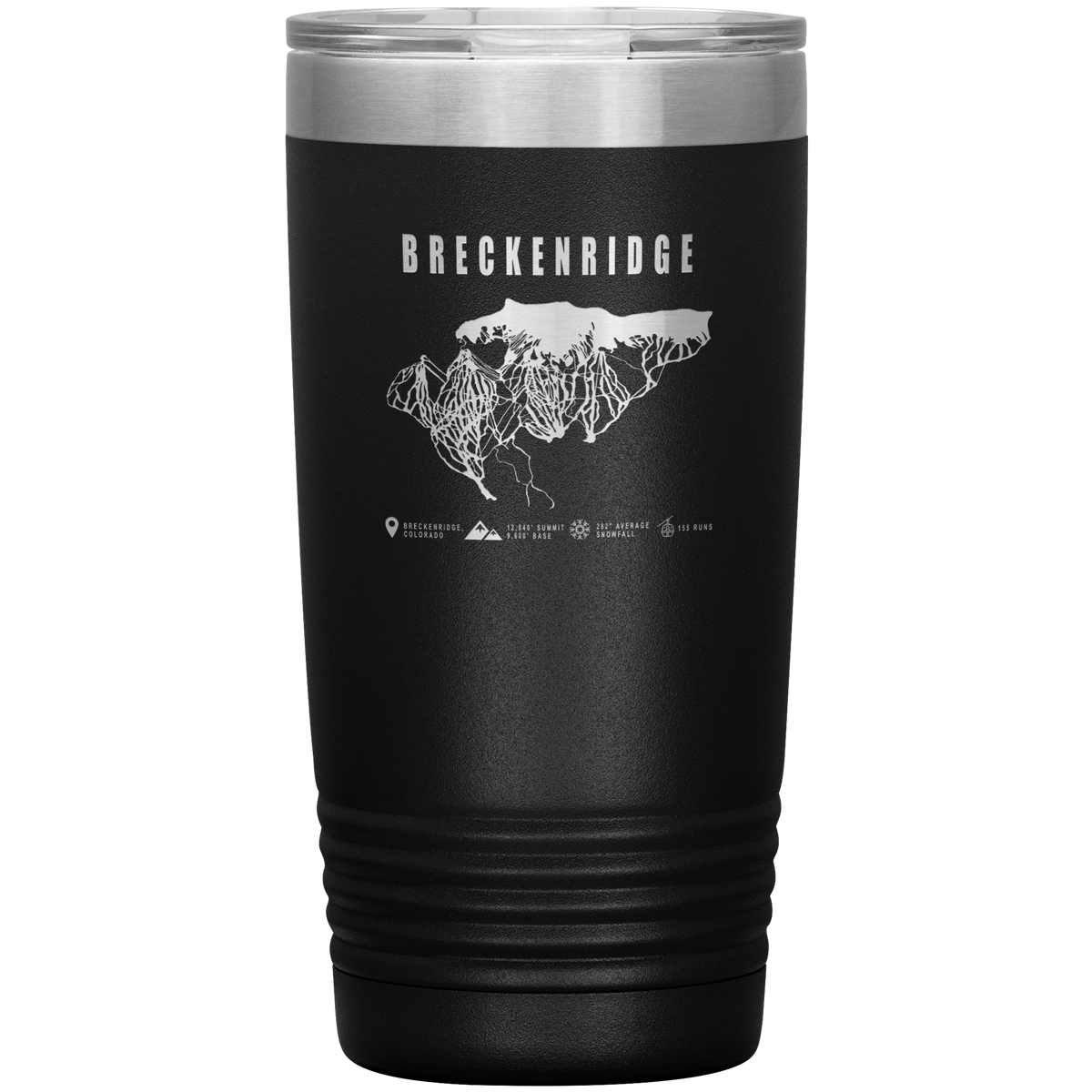 Breckenridge Colorado Ski Trail Map 20oz Tumbler - Powderaddicts