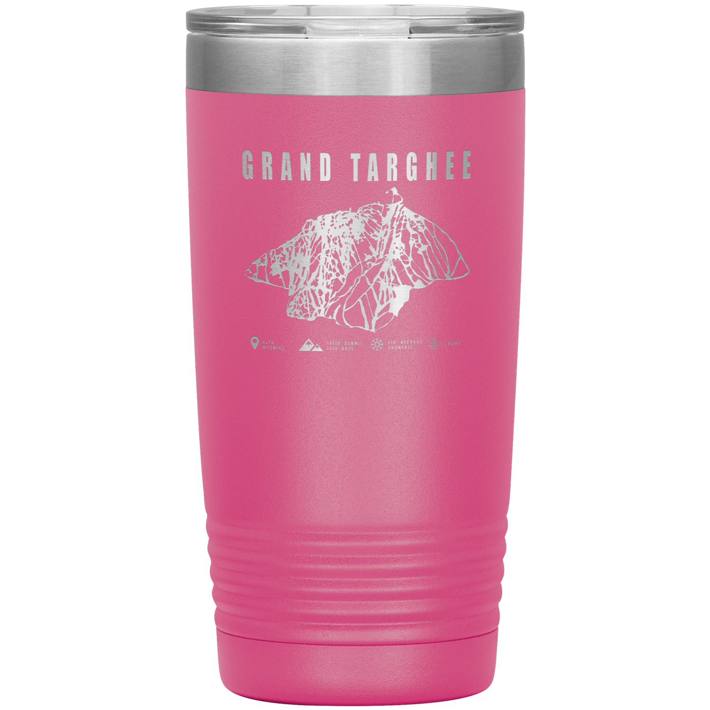 Grand Targhee Wyoming Ski Trail Map 20oz Tumbler - Powderaddicts